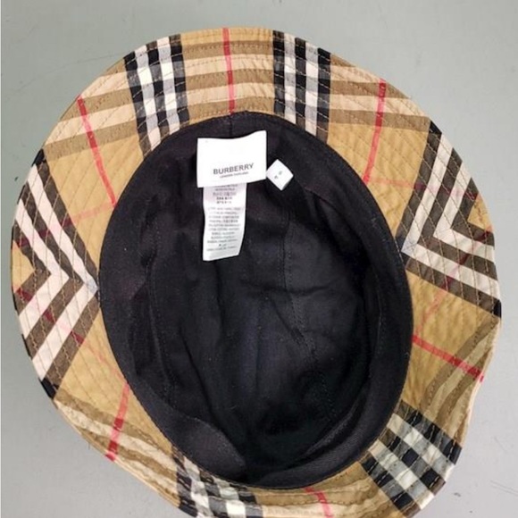 Burberry Cotton Plaid Bucket Hat size Small - Picture 3 of 5